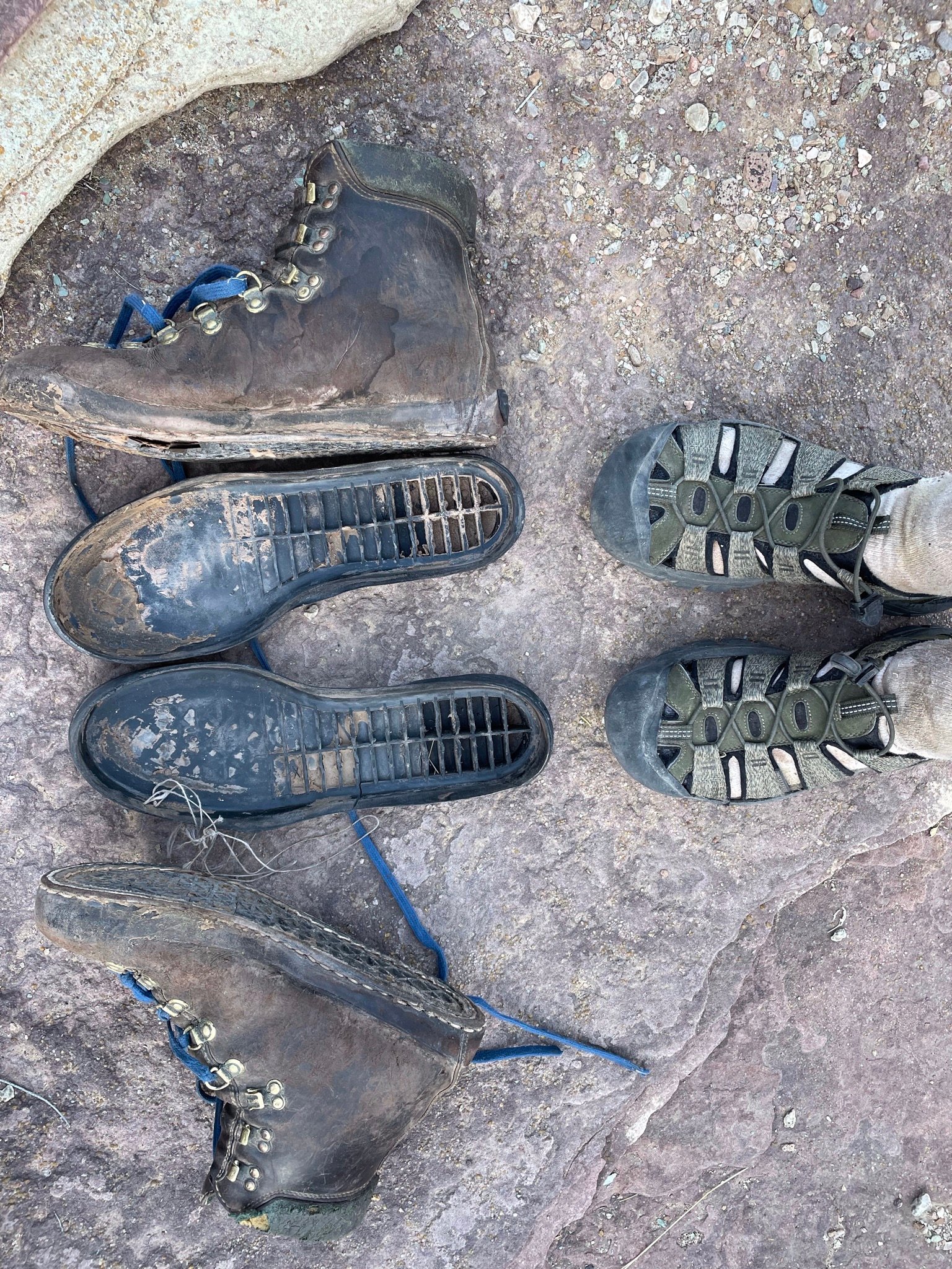 IMG_1118 Both of PK's boots have given up!