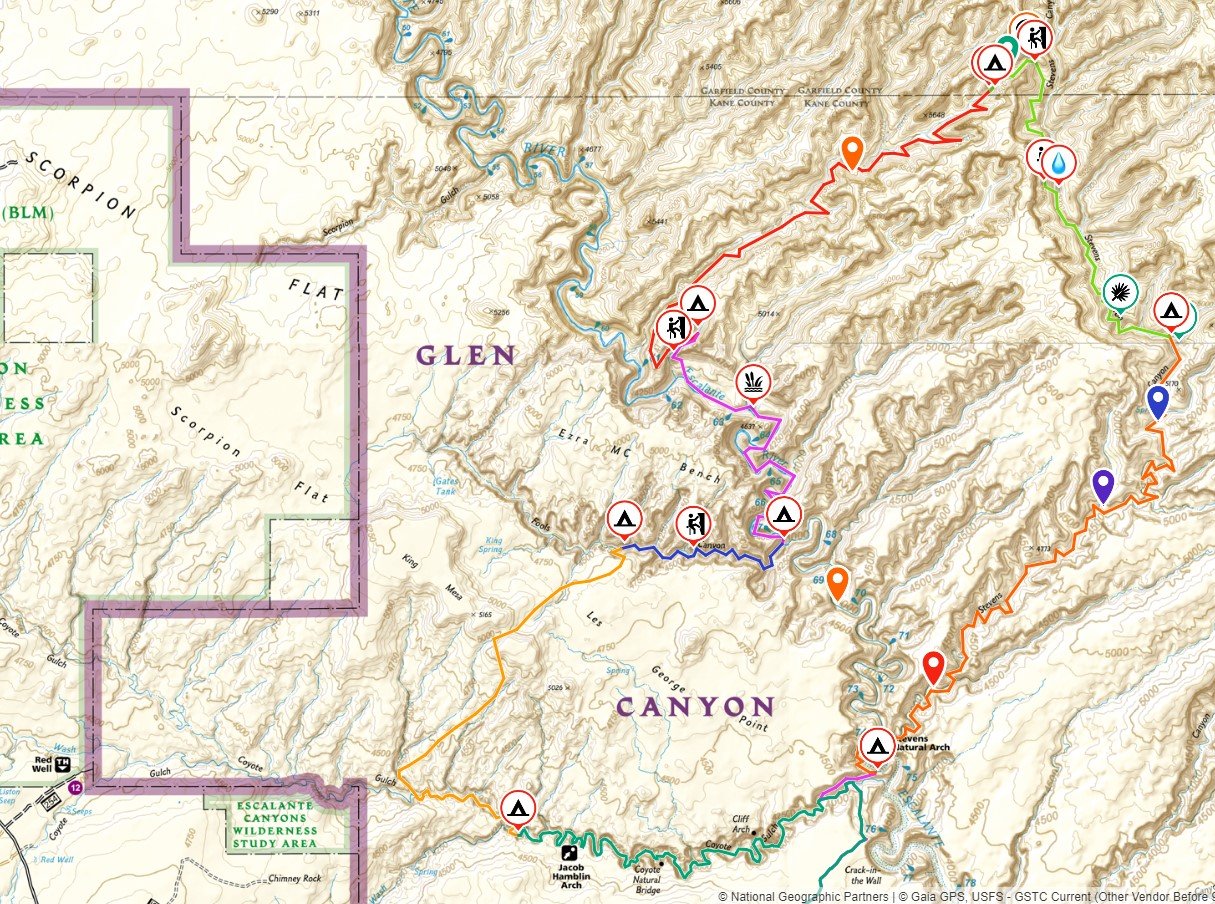 Stevens Fold Fools Coyote Loop map map of route